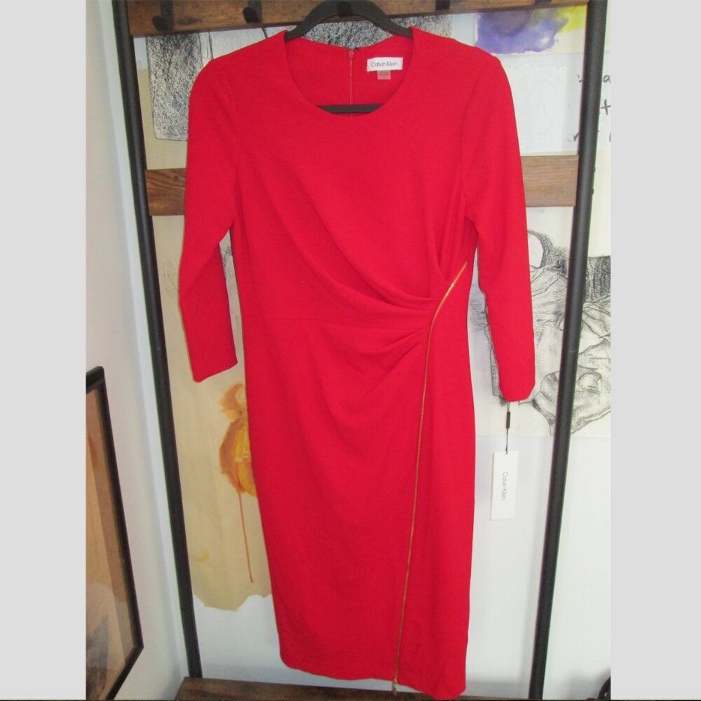 Calvin Klein Red Cocktail Dress | Size 12